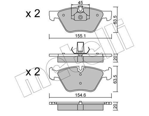 Klocki hamulcowe METELLI 22-0557-3