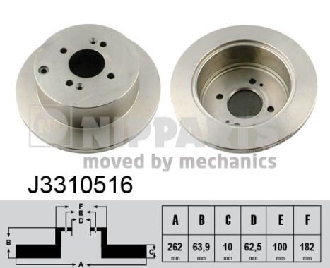 Tarcza hamulcowa NIPPARTS J3310516