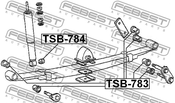 Tuleja pióra resora FEBEST TSB-783