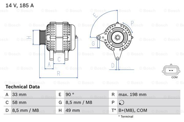 Alternator BOSCH 0 986 083 560