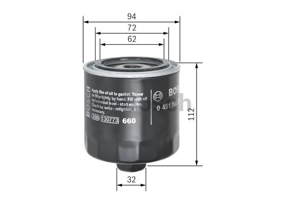 Filtr oleju BOSCH 0 451 103 084