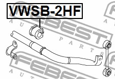 Guma stabilizatora FEBEST VWSB-2HF
