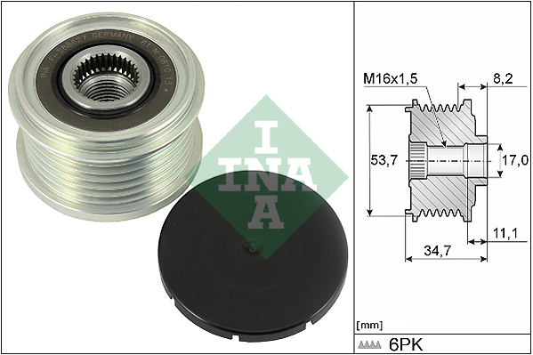 Sprzęgło alternatora INA 535 0327 10