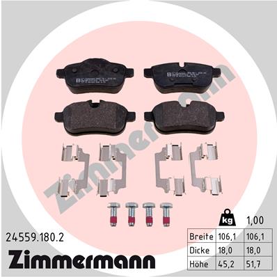 Klocki hamulcowe ZIMMERMANN 24559.180.2
