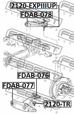 Tuleja wahacza FEBEST FDAB-078
