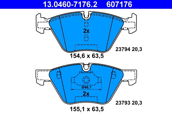 Klocki hamulcowe ATE 13.0460-7176.2