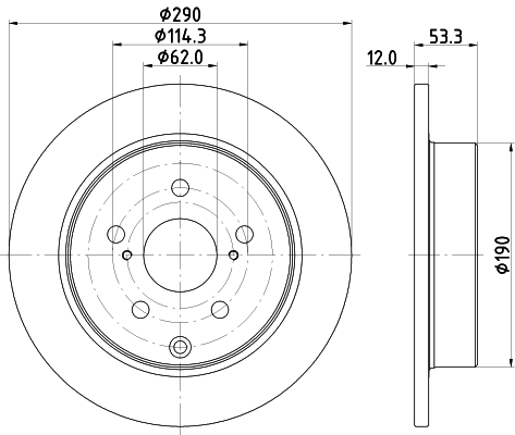 Tarcza hamulcowa HELLA 8DD 355 132-591