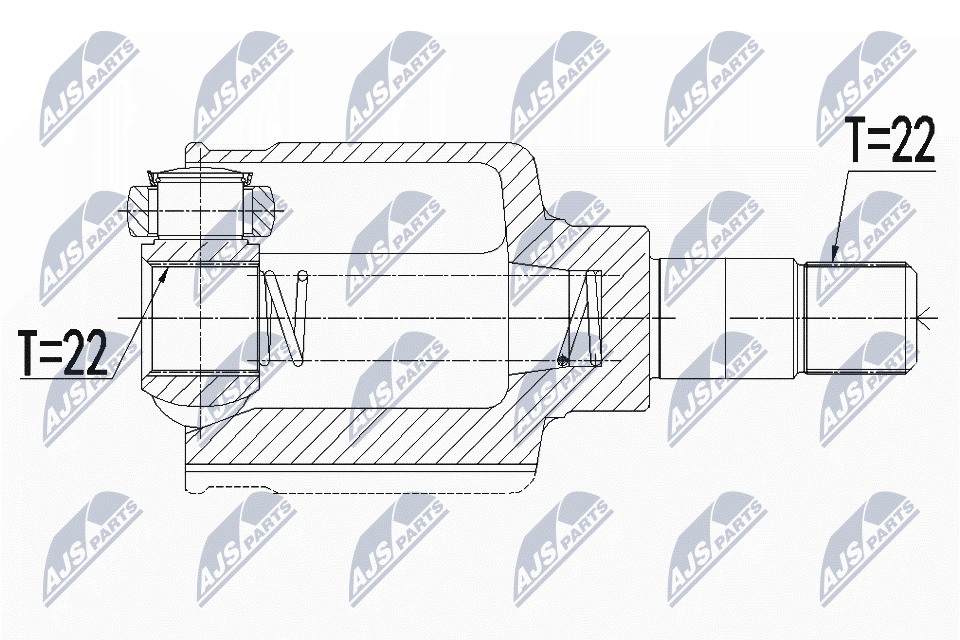 Zestaw przegubu, wał napędowy NTY NPW-CT-070