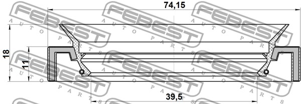 Pierścień uszczelniający półosi FEBEST 95HAY-41741118C