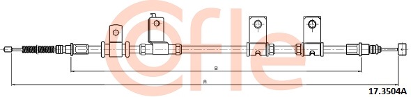 Linka hamulca ręcznego COFLE 92.17.3504A