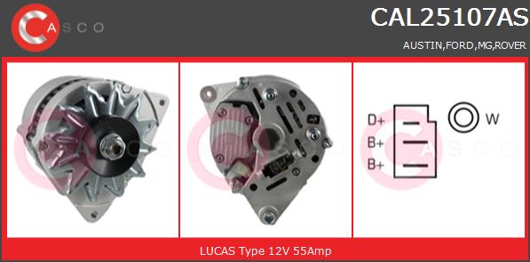 Alternator CASCO CAL25107AS