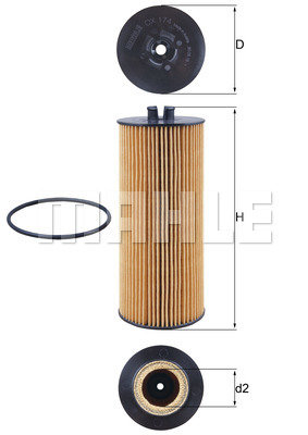 Filtr oleju MAHLE OX 174D