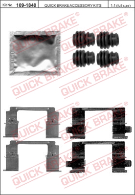 Zestaw akcesoriów montażowych  klocków hamulcowych QUICK BRAKE 109-1840
