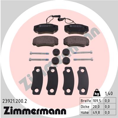 Klocki hamulcowe ZIMMERMANN 23921.200.2