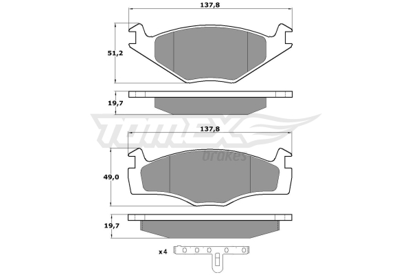 Klocki hamulcowe TOMEX BRAKES TX 10-53