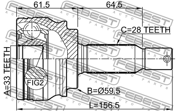 Przegub FEBEST 0410-GA
