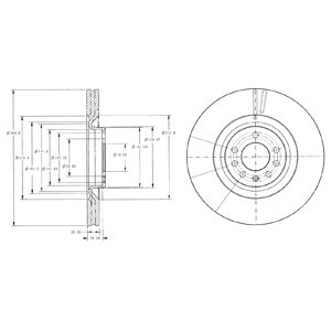 Tarcza hamulcowa DELPHI BG9098