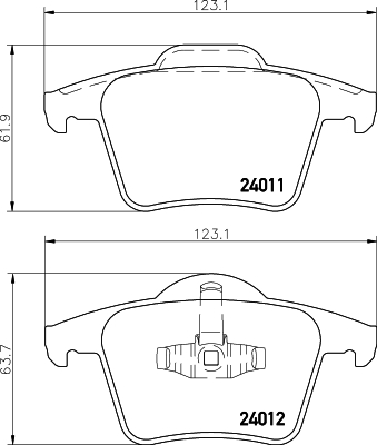 Klocki hamulcowe HELLA 8DB 355 010-801