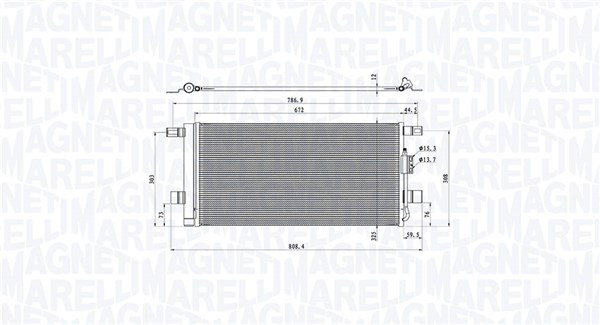 Skraplacz, klimatyzacja MAGNETI MARELLI 350203104600