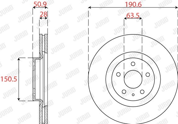 Tarcza hamulcowa JURID 563278JC