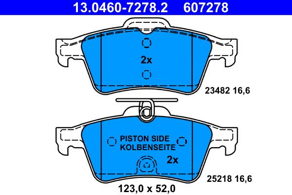 Klocki hamulcowe ATE 13.0460-7278.2