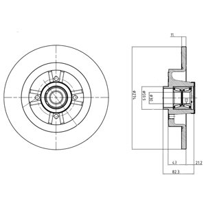 Tarcza hamulcowa DELPHI BG9030RS