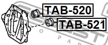 Tuleja montażowa amortyzatora FEBEST TAB-521