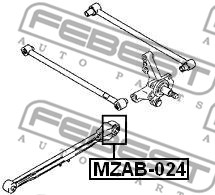 Tuleja wahacza FEBEST MZAB-024