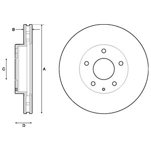 Tarcza hamulcowa DELPHI BG4712C