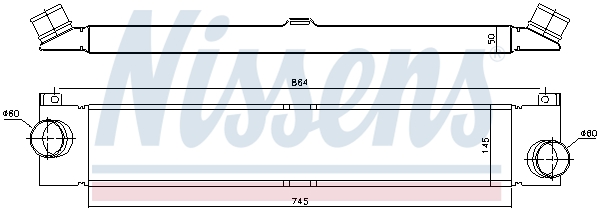 Chłodnica powietrza intercooler NISSENS 96624
