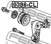 Rolka prowadząca paska osprzętu FEBEST 0388-CL