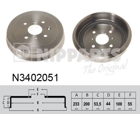 Bęben hamulcowy NIPPARTS N3402051