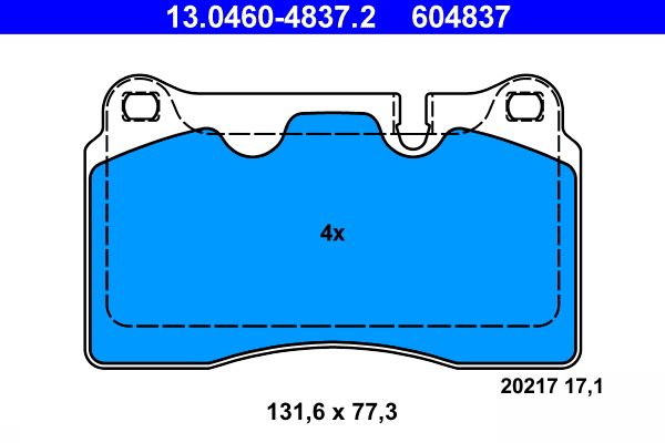 Klocki hamulcowe ATE 13.0460-4837.2