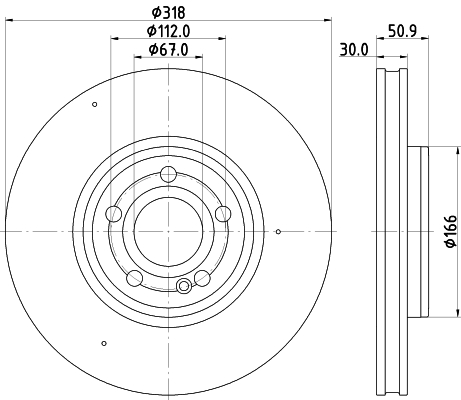 Tarcza hamulcowa HELLA 8DD 355 133-051