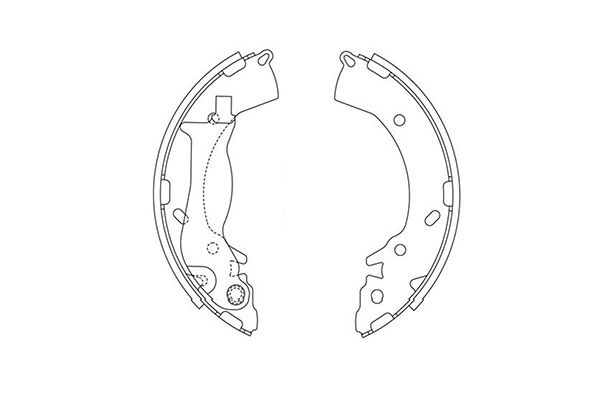 Zestaw szczęk hamulcowych KAVO PARTS KBS-3419