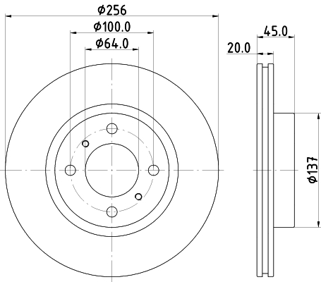 Tarcza hamulcowa HELLA 8DD 355 126-941
