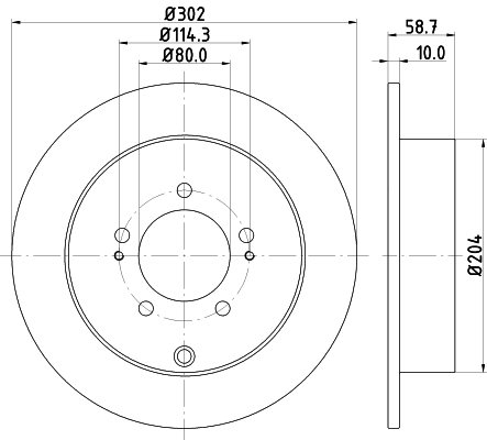 Tarcza hamulcowa HELLA 8DD 355 119-061