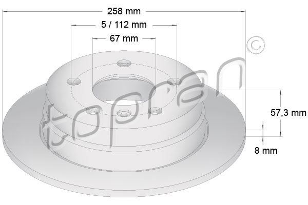 Tarcza hamulcowa TOPRAN 401 386