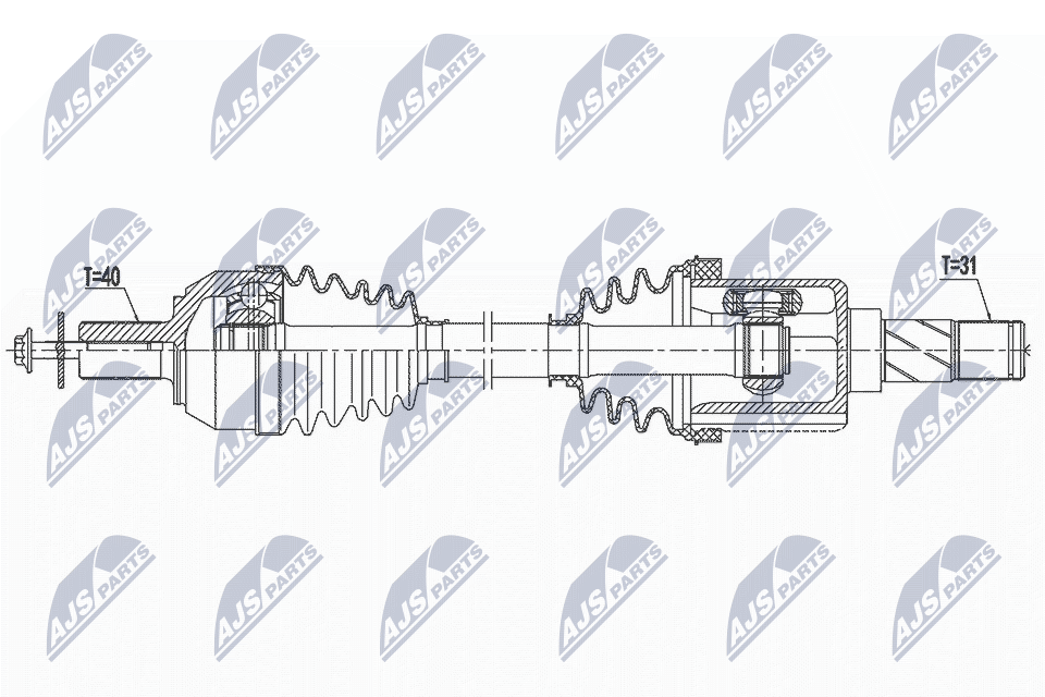 Wał napędowy NTY NPW-VV-146