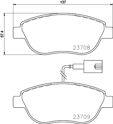 Klocki hamulcowe HELLA 8DB 355 015-791
