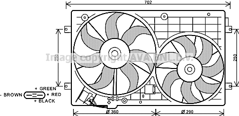 Wentylator AVA QUALITY COOLING VN7528
