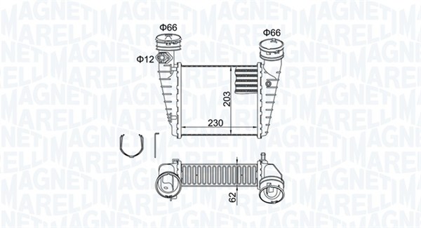 Chłodnica powietrza intercooler MAGNETI MARELLI 351319205190