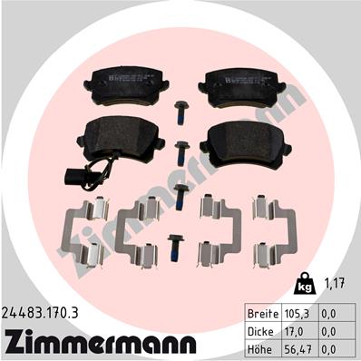 Klocki hamulcowe ZIMMERMANN 24483.170.3