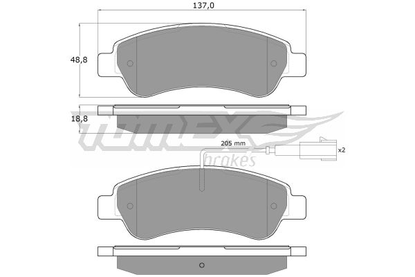 Klocki hamulcowe TOMEX BRAKES TX 18-10