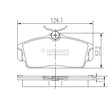 Klocki hamulcowe NIPPARTS J3601068
