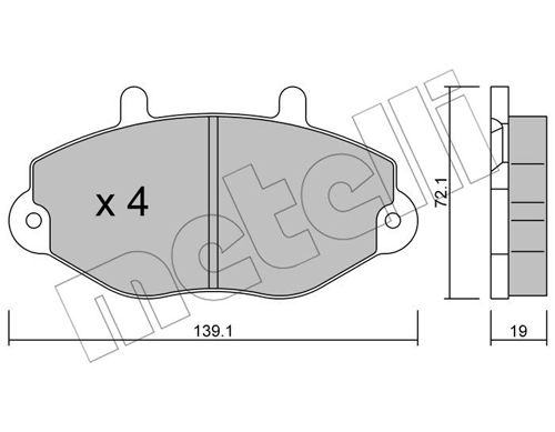 Klocki hamulcowe METELLI 22-0195-0