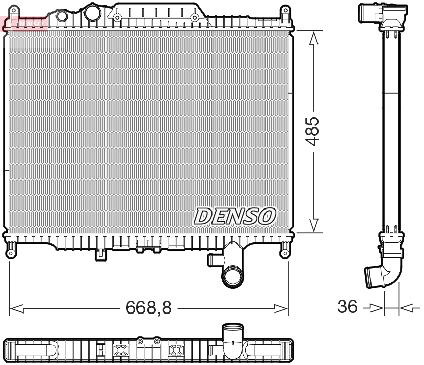 Chłodnica, układ chłodzenia silnika DENSO DRM14003
