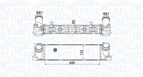 Chłodnica powietrza intercooler MAGNETI MARELLI 351319204900