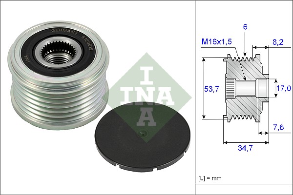 Sprzęgło alternatora INA 535 0224 10
