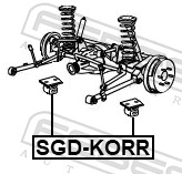 Dystans gumowy, resorowanie FEBEST SGD-KORR